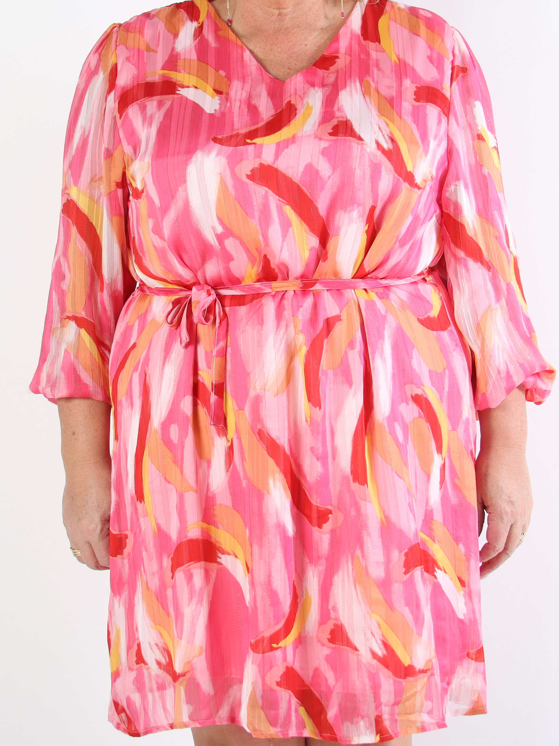 Filipa - Mönstrad tunikaklänning med glittertrådar